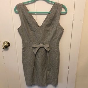 Grey pleated front dress